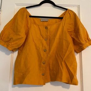 Yellow Everlane Linen Top, Size 6